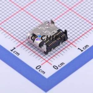 TYPE-C-31-M-30 USB Connector SMD Connector ( Connector Type: Type-C )( Gender: Female )( Mounting Type: Horizontal Mount ) - Product Image 2