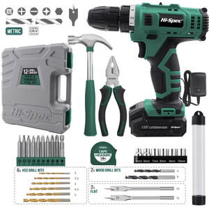 Kit obeng bor peralatan listrik profesional DIY 12V Peralatan bengkel mekanik Set peralatan perbaikan rumah Hard Case OEM ODM - Product Image 3