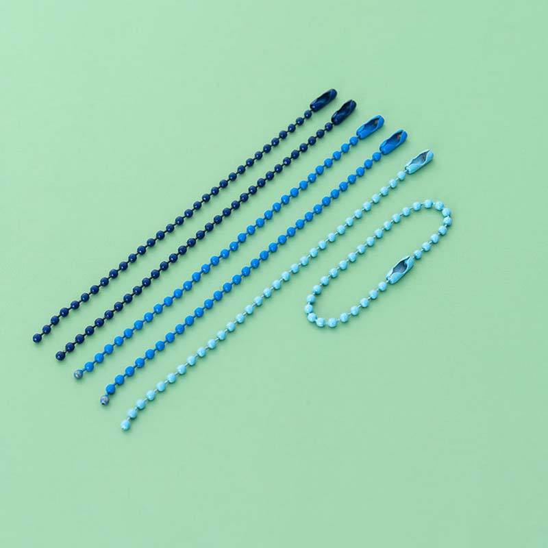 Ball Chain Keychain Tag Key Rings Adjustable Antiqued Metal Bead  Steel Chain for Jewelry Finding Making Accessories