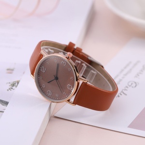 Khorasan New Korean Fashion Simple Leather Watch Women's Casual Student Quartz Ladies Watch <b>Dropshipping</b> - Product Image 4