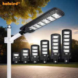 Commercial Public Induction Post Light All In 1 Led Solar Street Outdoor Lights With Remote Control