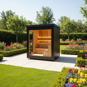 Sauna extérieur de luxe pour 4 personnes avec lampe de lecture intégrée, pour usage domestique et jardin - Product Image 1