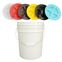Peinture en plastique avec couvercle, 5 gallons de peinture, qualité alimentaire personnalisée, pot de 18l, vente en gros, ml