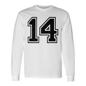 Camiseta de manga larga con el número 14 para el 14º cumpleaños Twin Day - Product Image 1