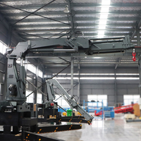 Grue de levage BOB-LIFT 8 tonnes pour camion, grue hydraulique à bras articulé, grue à flèche avec crochet pour la manutention sur chantier