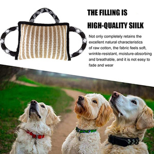 Almohada de yute resistente para morder, de fábrica, para entrenamiento de seguridad de mascotas, con 2 asas fuertes, adecuada para perros de trabajo. - Product Image 5