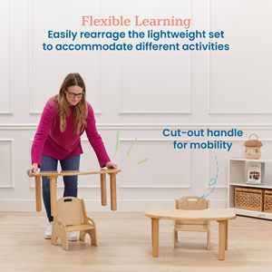 Juego de Mesa y Sillas Infantiles Little Natural para Espacio de Aprendizaje Infantil - Product Image 4