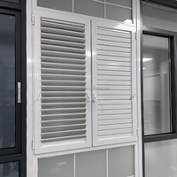 Fenêtre Combinée en Aluminium à Vente Directe d'Usine avec Système de Persiennes Manuel pour Bâtiments Résidentiels et Commerciaux