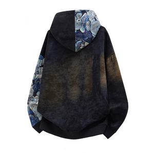 Sweat à capuche surdimensionné et ample en polaire brodée avec motif Tie-Dye, 100 % polyester, poids 480g, idéal <span class=keywords><strong>pour</strong></span> l'hiver - Product Image 2