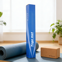 Boîte d'emballage en carton ondulé recyclé pour tapis de yoga personnalisé, boîte longue en carton pour l'emballage de tapis de yoga