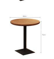Ensemble de chaises de table en rotin tissé en bois massif de meubles de restaurant commercial de style rétro américain