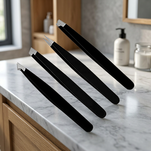Pince à épiler professionnelle ASAP en acier inoxydable avec pointe inclinée, style classique et écologique - Product Image 2
