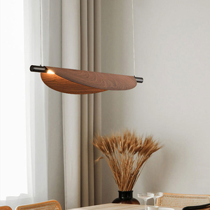 Nouvelle lampe suspendue longue et linéaire en fer et PC, motif grain <span class=keywords><strong>de</strong></span> noyer chinois, lumière chaude, <span class=keywords><strong>pour</strong></span> salle à manger, salon, cuisine, hôtel, <span class=keywords><strong>luminaire</strong></span> décoratif, garantie qualité CE 2 ans - Product Image 2