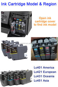 Cartucho de Tinta Recargable Lc401XL Compatible con Impresoras Brother MFC-<span class=keywords><strong>J1010DW</strong></span> MFC-J1012DW MFC-J1170DW LC401 Chip de Un Solo Uso - Product Image 6