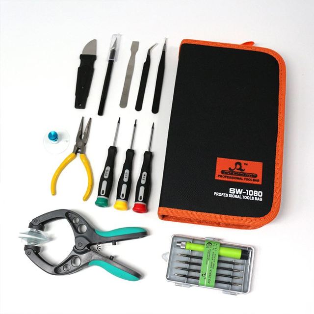 SW-1080 Hot Sale Kit Pry Opening Tool Screwdriver Set Mobile Phone Diy Repair Screwdriver Set Kit for Laptop