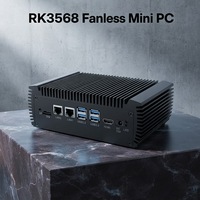 Mini PC industriel sans ventilateur Rockchip RK3568 SATA 3.0 WIFI6 avec carte SIM + carte TF, fonctionnement fiable 24h/24 et 7j/7, mini PC sans ventilateur d'usine