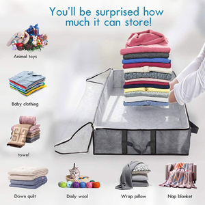 Under Bed <b>Storage</b> <b>Box</b> Rectangle Multipurpose Bedroom <b>Storage</b> Quilt <b>Storage</b> Bag <b>Drawer</b> Style Clothing Organizer - Product Image 3