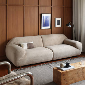 Canapé Nuage en Tissu Bouclé Blanc Crème OEM/ODM en Gros avec Inclinaison Ergonomique à 108 Degrés - Product Image 2