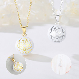 Changda จี้เงินห้อยคอรูปดอกไม้สำหรับคนท้องเครื่องประดับสำหรับคุณแม่ในอนาคต - Product Image 4