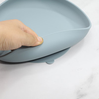 Assiette et cuillère à ventouse en silicone pour bébé pour rester en place et nourrir les tout-petits