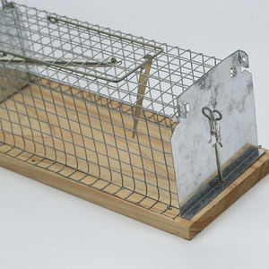 YIHE-Cage en fil métallique galvanisé, piège à souris, réutilisable, avec base en bois, en métal, attrape-rats - Product Image 4