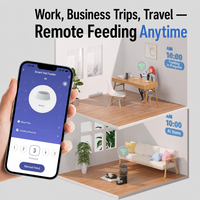 Distributeur automatique de nourriture pour animaux de compagnie WiFi, programmable, intelligent, pour chats et chiens, contrôle à distance par application avec plan de repas programmé