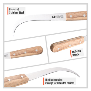มีดตัดกล้วยด้ามไม้ขายดี ใบมีดสแตนเลส ทนทาน เป็นมิตรกับสิ่งแวดล้อม ใช้ได้หลากหลายวิธีในการตัดกล้วย - Product Image 4