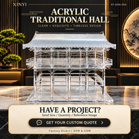 Modèle de sculpture architecturale chinoise traditionnelle en acrylique avec logo personnalisé pour la décoration intérieure