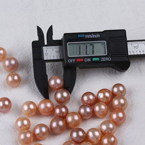 ที่มีคุณภาพที่ดีที่สุด11-12มิลลิเมตรสีแดงน้ำจืดลูกปัดมุกหลวมรอบเอดิสันสำหรับการทำเครื่องประดับ - Product Image 6