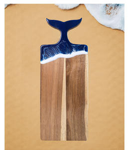 Tabla de <span class=keywords><strong>Madera</strong></span> de Acacia <span class=keywords><strong>para</strong></span> Servir con Asa de <span class=keywords><strong>Cola</strong></span> de Ballena, Bandeja de Queso y Charcutería con Arte en Resina <span class=keywords><strong>Epoxi</strong></span> Oceánica <span class=keywords><strong>para</strong></span> Preparación de Comidas, Tabla de <span class=keywords><strong>Madera</strong></span> <span class=keywords><strong>para</strong></span> Servir - Product Image 5