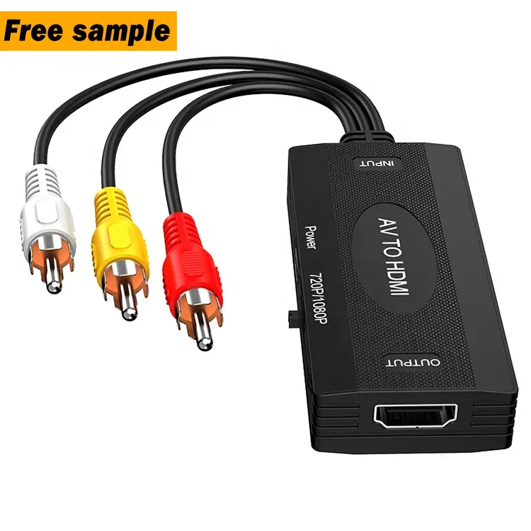 Factory direct sale splitter adapter 1080P 720P abs rca switcher hdmi to av converter