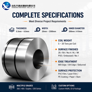 ISO Certified 316Ti 321 Satin Finish 0.5mm x 1219mm JIS G4305 Stainless Steel Coil of Industrial Equipment - Product Image 6