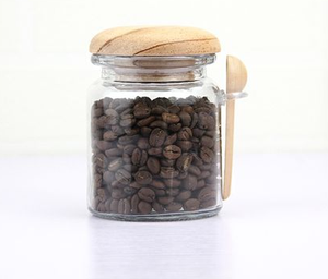 ขวดแก้วทรงกลมขนาด 100 มล. 250 มล. สำหรับเกลืออาบน้ำ ใช้สำหรับเก็บอาหาร บรรจุภัณฑ์แบบกระป๋อง พร้อมช้อนไม้และจุกไม้ก๊อก - Product Image 6