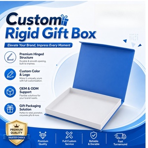 Caja de Regalo Rígida Personalizada con Relieve en Cartón Gris, Adecuada para que los Comerciantes Ofrezcan Soluciones de Empaque de Alta Relación Calidad-Precio - Product Image 2