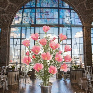 Fleurs artificielles en soie réaliste <span class=keywords><strong>Hibiscus</strong></span> rose en spray, 27 longues tiges, <span class=keywords><strong>bouquet</strong></span> de <span class=keywords><strong>mariée</strong></span> artificiel - Product Image 3