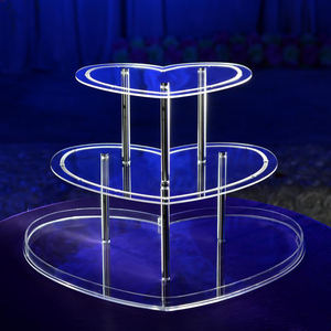 Nuevo Estante de Acrílico de 3 Niveles en Forma de Corazón para Botellas de Champán, <span class=keywords><strong>Torre</strong></span> de Copas para Bodas, Accesorios para Bodas, <span class=keywords><strong>Torre</strong></span> de Champán - Product Image 3
