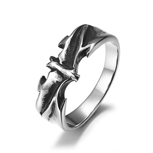 Anillo/brazalete único con forma de murciélago, estilo artístico, retro, gótico y desgastado, diseño de nicho moderno, joyería punk metálica. - Product Image 1