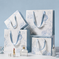 Sac en papier biodégradable écologique avec logo imprimé personnalisé, ruban en coton pour la manipulation des cosmétiques, des rouges à lèvres et des produits de soin de la peau