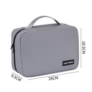 Bolsas de Cosméticos de Viaje con Logotipo Personalizado, Bolsa de Aseo Impermeable Portátil para Colgar, Bolsa Organizadora con Separación para Artículos Secos y Húmedos para Hombre - Product Image 6