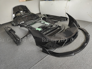 P-style pare-chocs avant et arrière jupes latérales de lèvre avant couvre kit de carrosserie de becquet arrière pour <span class=keywords><strong>Lamborghini</strong></span> LP610 580 tout en fibre de carbone - Product Image 3