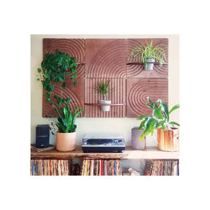 Jardinière murale sculptée en bois : <span class=keywords><strong>Étagère</strong></span> à plantes en bois moderne - Product Image 2