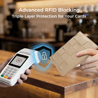 Porte-passeport en cuir véritable avec logo personnalisé, blocage RFID, portefeuille de voyage avec emplacements pour cartes et poche pour carte d'embarquement