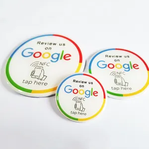 สติกเกอร์รีวิวจาก Google NFC บัตร RFID ธุรกิจรหัส QR โปรแกรมได้ตามต้องการ