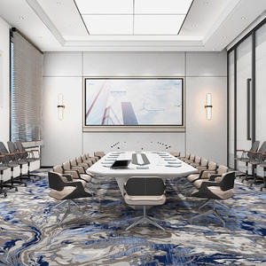 Alfombra Lavable de Lana/Nylon Axminster Trenzada, Fabricada a Máquina, Duradera, Antideslizante, Antiestática, de Color Sólido para Conferencias Comerciales - Product Image 6