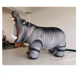 Hipopótamo gigante Artificial, inflable, Bigmouthed, para Zoo/exposición de Hotel