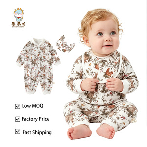 Tutina per Neonati Guai <span class=keywords><strong>in</strong></span> <span class=keywords><strong>Cotone</strong></span> Premium, Senza Cuciture, Leggera, Morbida e Traspirante, a Maniche Lunghe, Abbigliamento per Neonati - Product Image 1