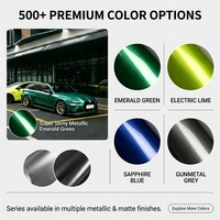 KUMOSHI 1.52*17m Vinilo Adhesivo para Automóviles de PVC Color Metálico, Película de Vinilo PET sin Burbujas, Película que Cambia de Color, Adhesivo para Automóviles