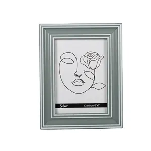 Wholesale Customized Abstract Modern Design Gray white 4x6 5x7 inch photo standing plastic frame