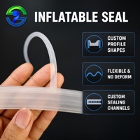 Joint d'étanchéité gonflable en caoutchouc silicone sur mesure avec buse d'air pour le scellage des portes de trappe, des réservoirs et des armoires de stérilisation