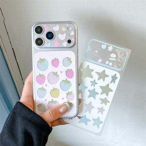ฟิล์มกันรอยกล้องหลังลายผลไม้ฤดูร้อน สตรอว์เบอร์รี สำหรับ iPhone 17 16 Pro Max แบบสติ๊กเกอร์เต็มแผ่น พร้อมเคสเลนส์กันรอย EPU ลายรุ้ง - Product Image 4